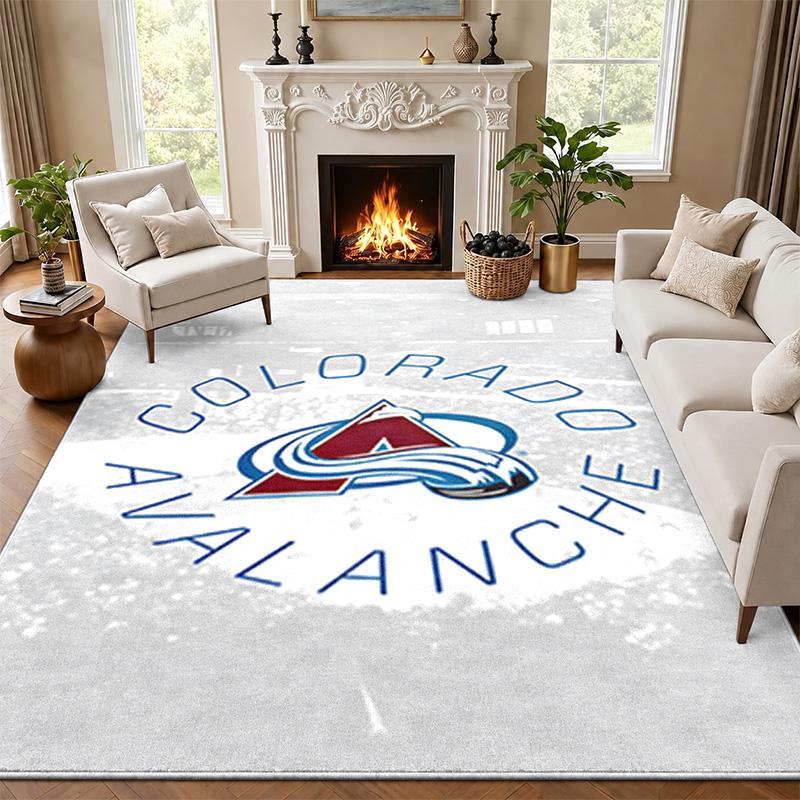Colorado Avalanche Carpet Door Mat for Living Room or Bedroom Protective Mat Under Chair Office Decoration Christmas Gift Birthday Present