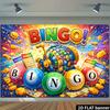 2D plane, 1 piece of Bingo game-themed background cloth, suitable for indoor and outdoor Bingo game activities