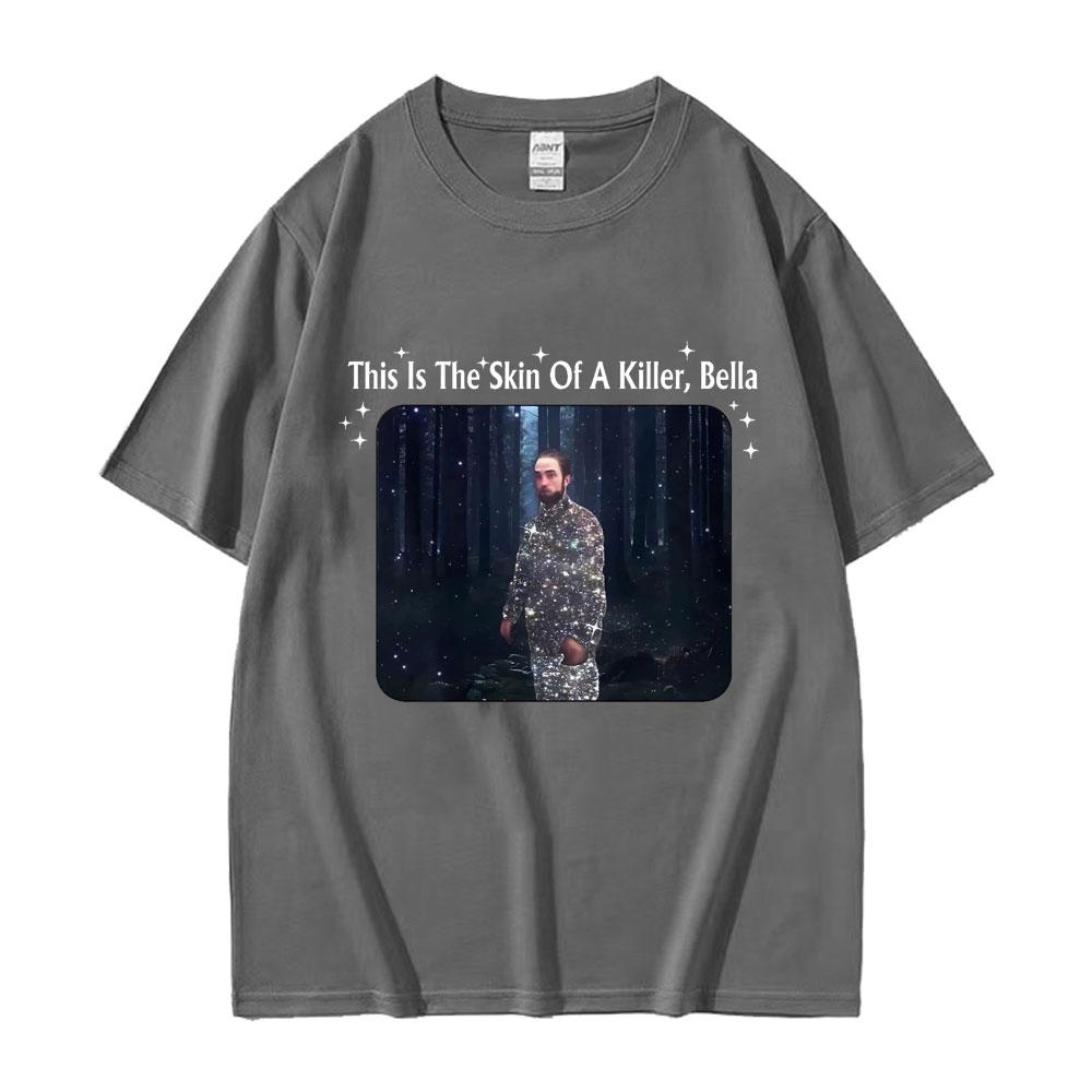 Футболки Роберт Паттинсон Сага Сумерки Смешной Принт Streetwear Футболки Унисекс Оверсайз 100% Хлопок Футболка Топы Унисекс Одежда