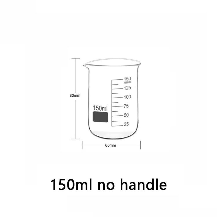 50-1000 мл Высокоборосиликатное стекло Мерный стакан Термостойкий лабораторный стакан С ручкой/Без ручки Шкала Кружка Измерительные инструменты