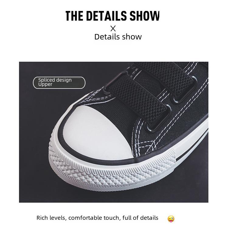 Women's Korean Spring Canvas Velcro Low-Top Shoes - CF005