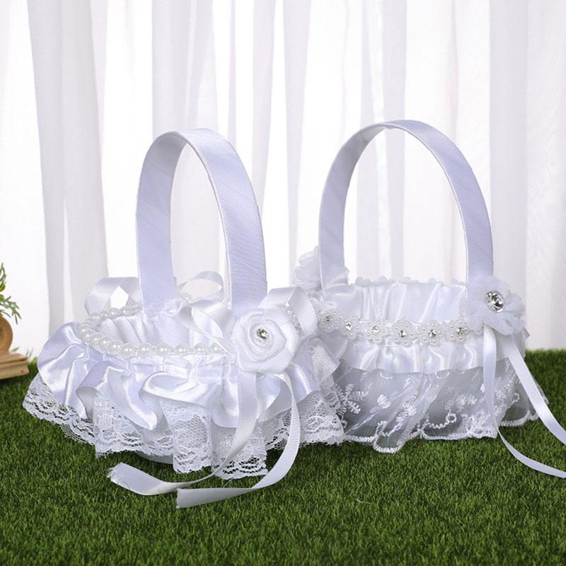 6 стилей, белый романтический бант, мешковина, свадебная церемония, вечеринка, корзина с розами