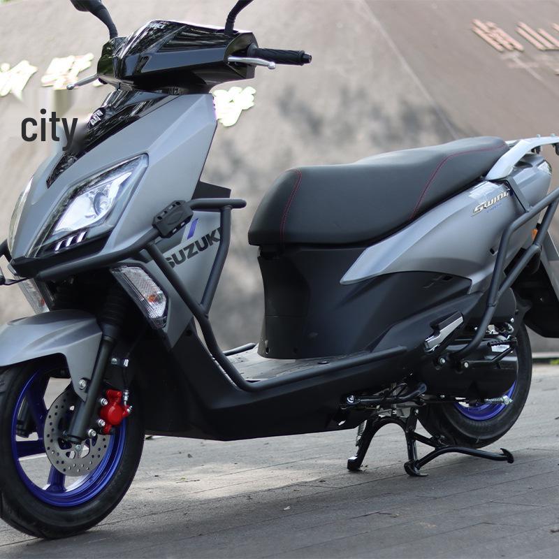 Легкий Мотоцикл Suzuki UY125 Защитные Противоударные Дуги - Передний и Задний Бамперы из Углеродистой Стали