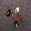 1Pc New Metal Sequins Treble Hook Spoon Spinner Crank Bait Fishing Lure