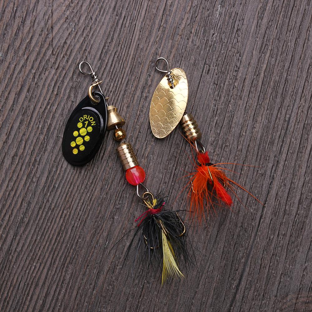 1Pc New Metal Sequins Treble Hook Spoon Spinner Crank Bait Fishing Lure