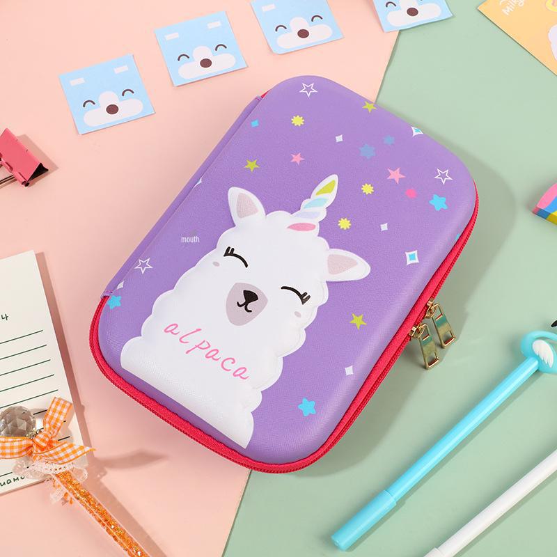 Квадратный пенал из ЭВА с рисунком - большая вместимость для студентов и взрослых