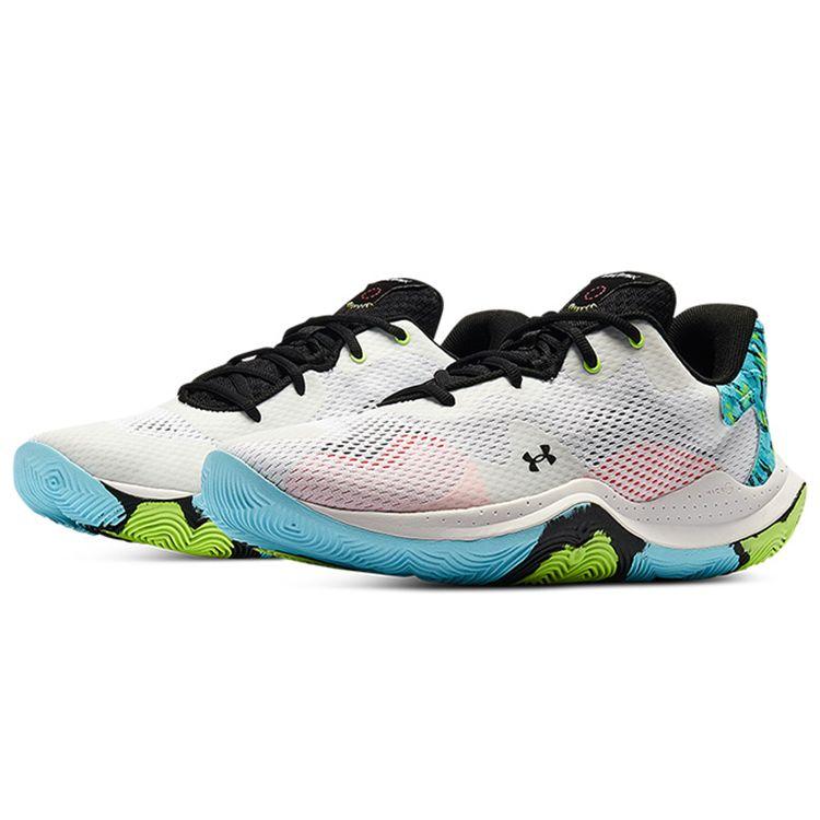 Under Armour Мужские кроссовки Anatomix Spawn 4 с принтом Brushstroke Белый Черный 3025345-102