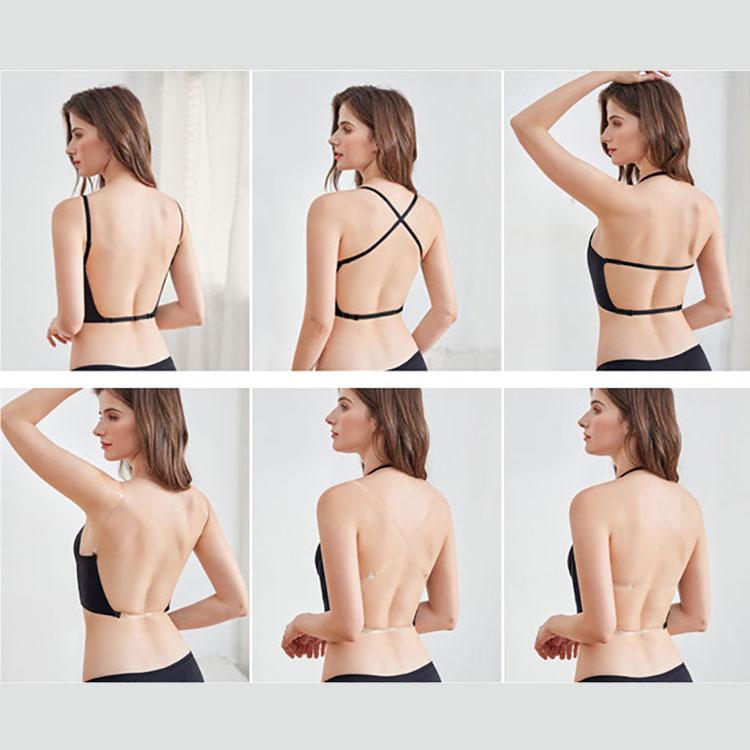 Бюстгальтер с открытой спиной, нижнее белье пуш-ап, сексуальный бесшовный невидимый бюстгальтер, чувственное нижнее белье, широкие бюстгальтеры для женщин