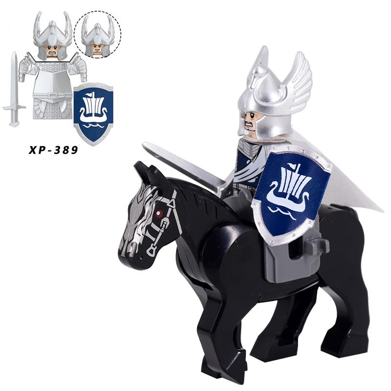 Medieval Rohan Gondor Knights Lotr Figures Building Blocks The Guard Soldier With War Horse Bricks Toys for Children XMAS Gifts