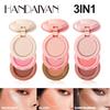 Matte Pearlite Highlighter Palette Glitter Face Brightener Blush 3-in-1 Multi-functional Facial Makeup Palette