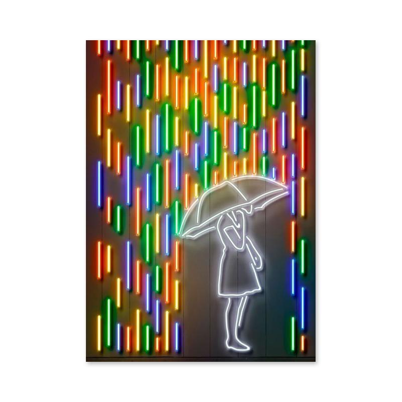 Неоновый эффект мотоциклетного шлема музыкальная кинозвезда холст картина постер и принты настенное искусство картина для бара украшение дома