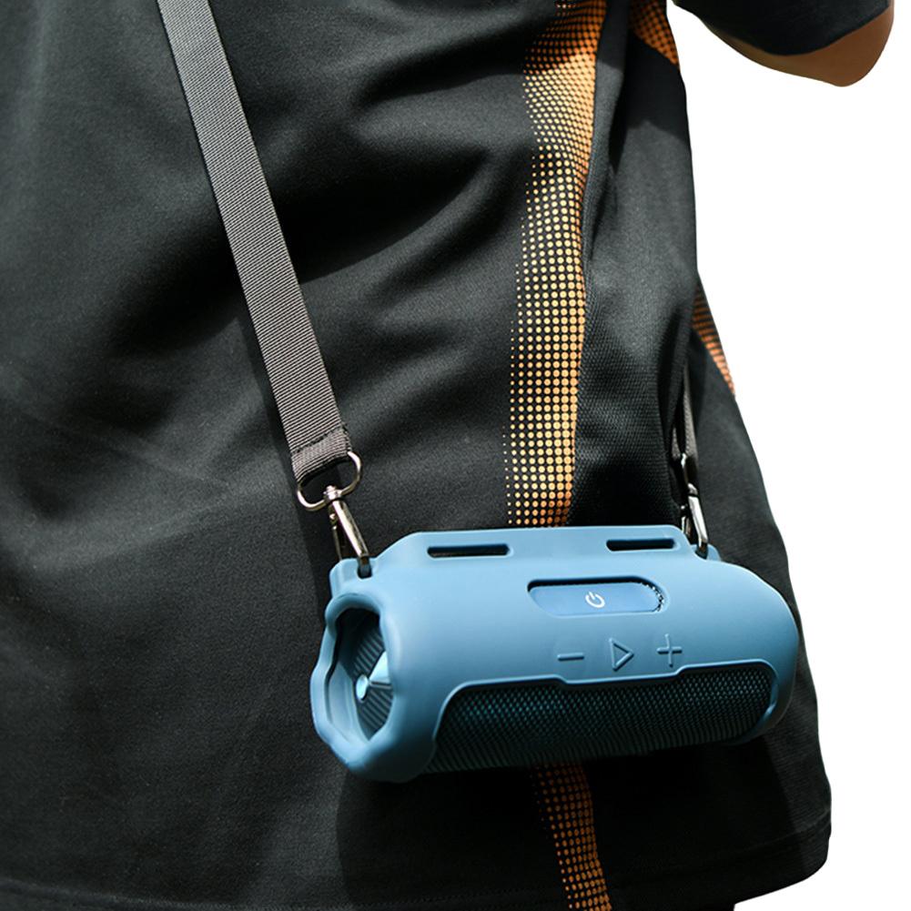 Силиконовый чехол с плечевым ремнем Портативный дорожный мягкий чехол Силиконовый защитный чехол-накладка для колонки JBL Flip 7