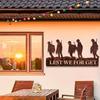 1pc, Home Decoration Metal Rust Military Indoor Outdoor Wall Decoration Pendant Iron Art Silhouette