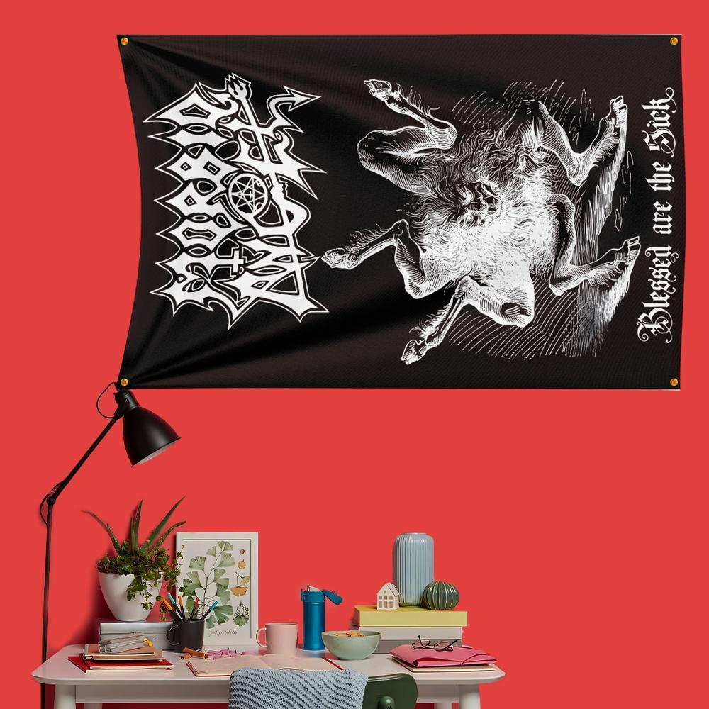 Флаг Рок-музыки в стиле Morbid Angel 3x5 футов 90x150 см Полиэстер Декоративный Баннер Гобелен Для Спальни Музыкальных Фанатов Декор Стен