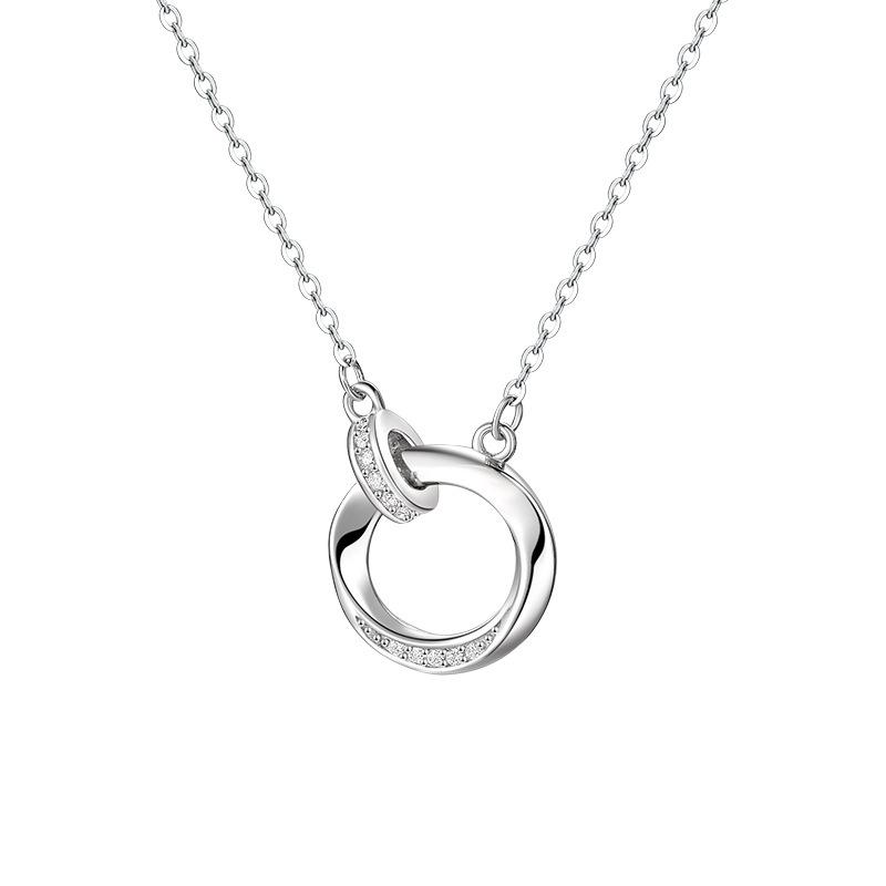 Ожерелье с пряжкой из кольца Mobius, геометрический круглый воротник, минималистский подарок на День святого Валентина