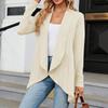 Женские осенние и зимние топы, женские однотонные свободные кардиганы с длинными рукавами, женские вязаные куртки