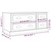 VidaXL TV Stand White 100x35.5x45 Cm Engineered Wood 816448
