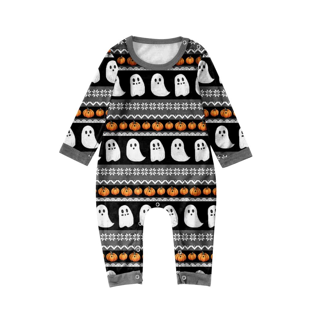 Halloween Day Prints Family Matching Long Sleeve Tops+Pants Set Family Matching Sets