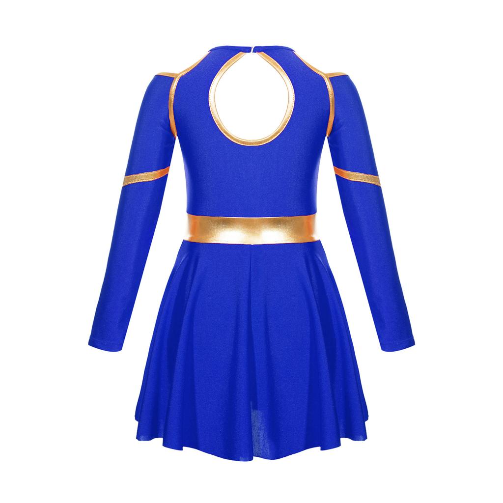 Униформа группы поддержки для девочек, платье с длинными рукавами, наряд для лидера поддержки, костюм для выступлений