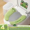 Cartoon Plush Toilet Mat - Universal, Thick & Warm for All Seasons.
