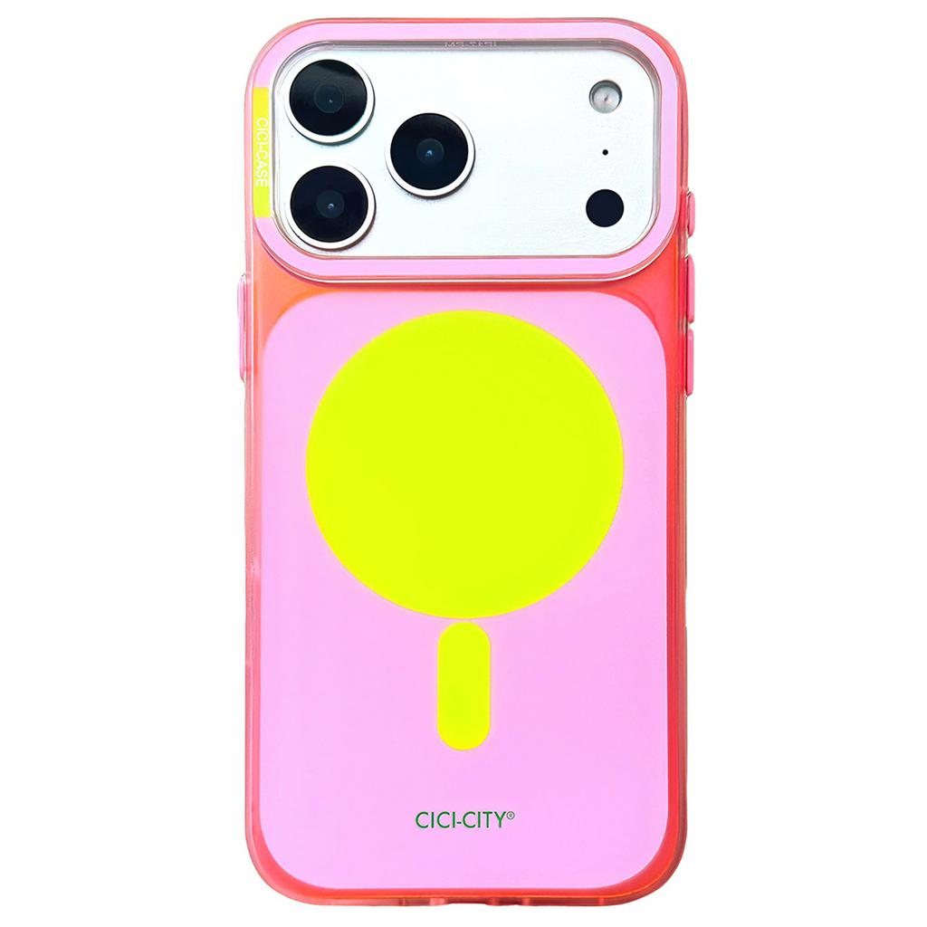 CICI-CITY For iPhone 17 Pro Max Case Compatible with MagSafe PC + TPU IMD Dual Color Phone Cover