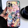 Чехол для телефона Аниме Девочка-морячка S-Sailormoons Луна Для IPhone 17 Air 16 15 14 Plus 13 12 Mini 11 Pro Max Черный