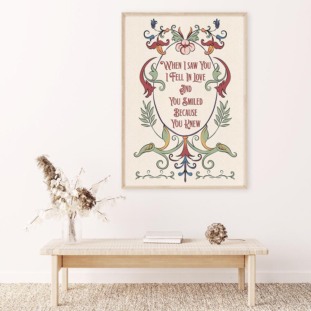 Винтажные красочные растения, цветы, репродукции, любовные стихи Шекспира, цитаты, подарки ко Дню святого Валентина