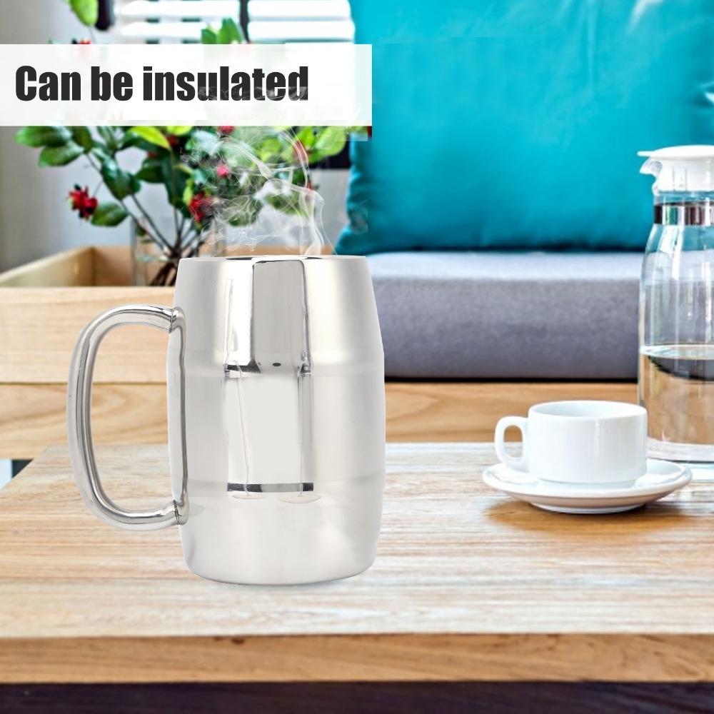Whiskey Barrel Stainless Steel Coffee Mug Insulated Coffee Mug Indoors and Outdoors