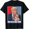 Даже моя кошка любит Трампа, Портрет кошки Трампа Поп-арт Мужская Женская Футболка