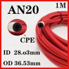 Red Fuel Hose Oil Gas Line1M AN4-AN6-AN8-AN10-AN12-AN16-AN20 Nylon/Stainless Steel Braided Fuel Supply System Accessories