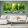 Утренний восход солнца, зеленые деревья, пейзаж, солнечный свет над лесом, фотография, картины на холсте и принты для домашнего декора стен, безрамные