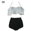 Women Floral High Waisted Bikini Set Stylish Swimwear Padded Plus Size Bathing Suit