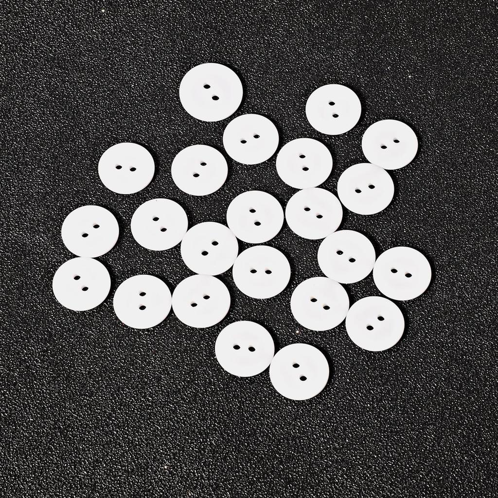 Resin Sewing Button Scrapbooking Round White Black 2 Holes 9/10/11.5/15/18/20/23/25 Mm