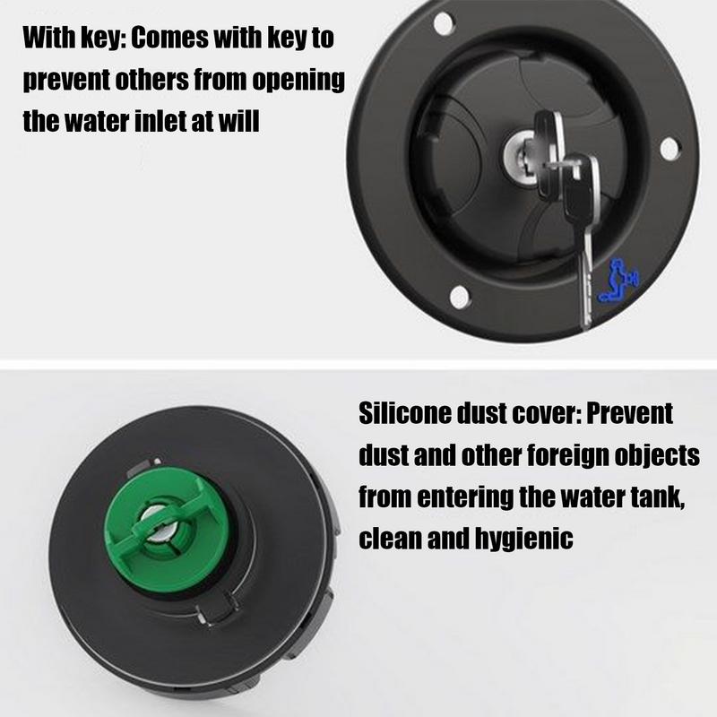 Замена запираемого клапана залива воды для автодома с ключами, термостойкая крышка люка для заполнения прицепа Для