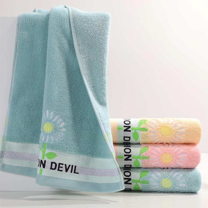 Гаоян Толстое Мягкое Водопоглощающее Полотенце из Чистого Хлопка, Однотонное, Взрослая Салфетка для Лица