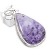 Lepidolite Stone Gemstone Handmade 925 Sterling Silver Pendant 2.21" Y2F67