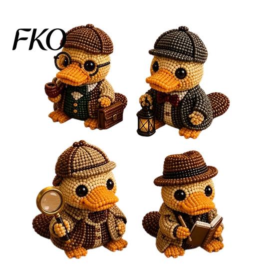 Hand-stringing Bead Kit 3D Beaded Platypus DIY Kit, Tiny Animal Crafting Set, Making Beginner Beading Set for Adults, Creative Decoration, Birthday