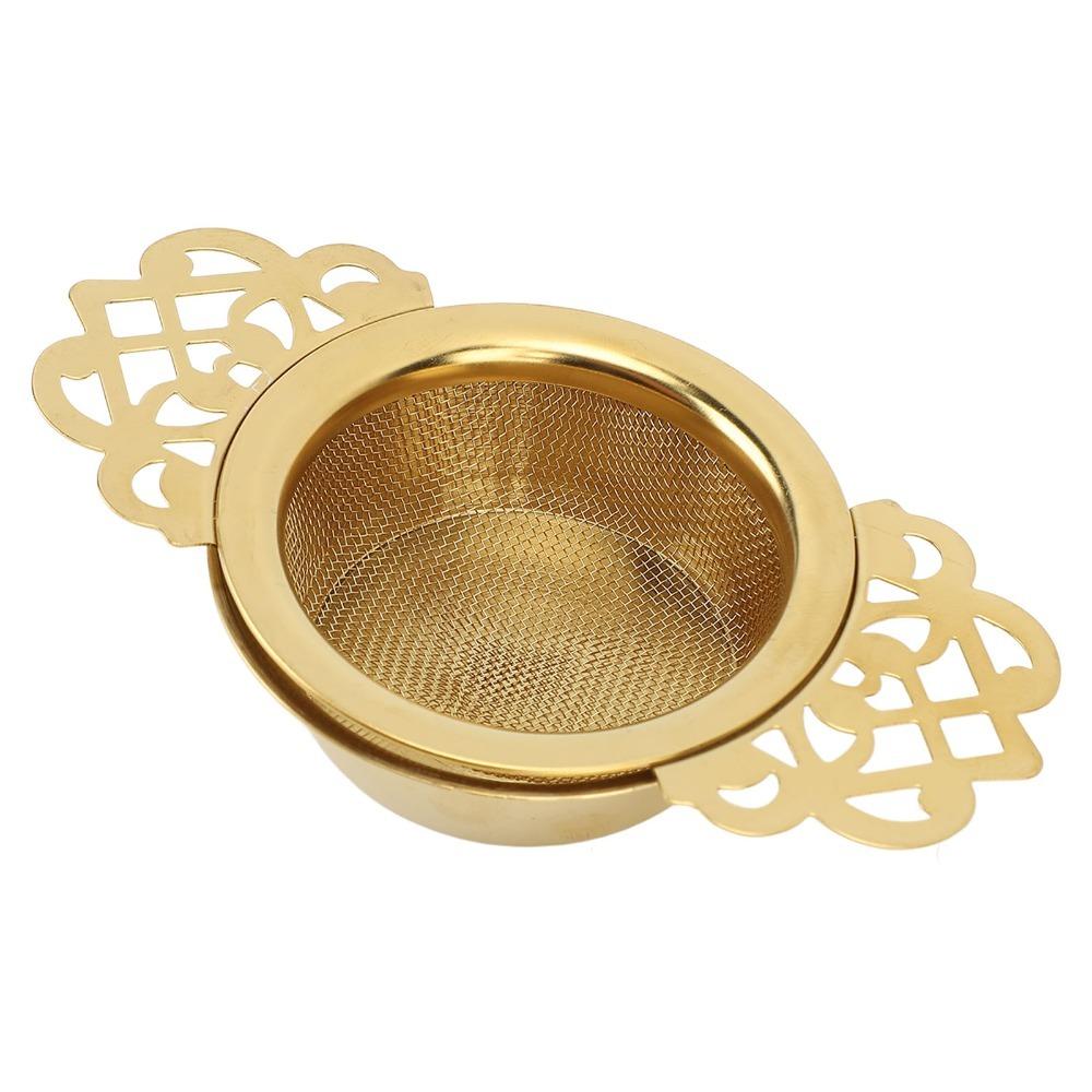 2pcs set Double Wing Handle Tea Strainer Bowl 304 Stainless Steel Loose Leaf Tea Filter For Mugs