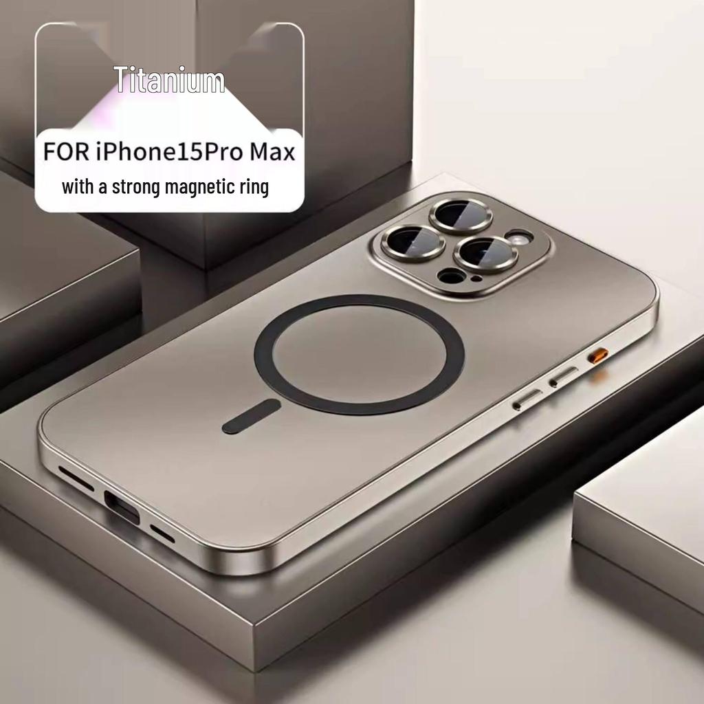 Королевская металлическая пряжка Яблоко 17pro/17promax Магнитный противоударный матовый чехол для телефона