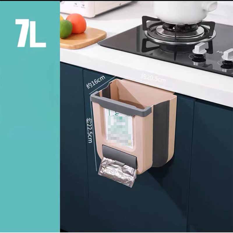 Hanging Trash Bin Foldable Storage Garbage Counter Cabinet Wall Mounted Can Camping Portable Caravan Motorhome Car