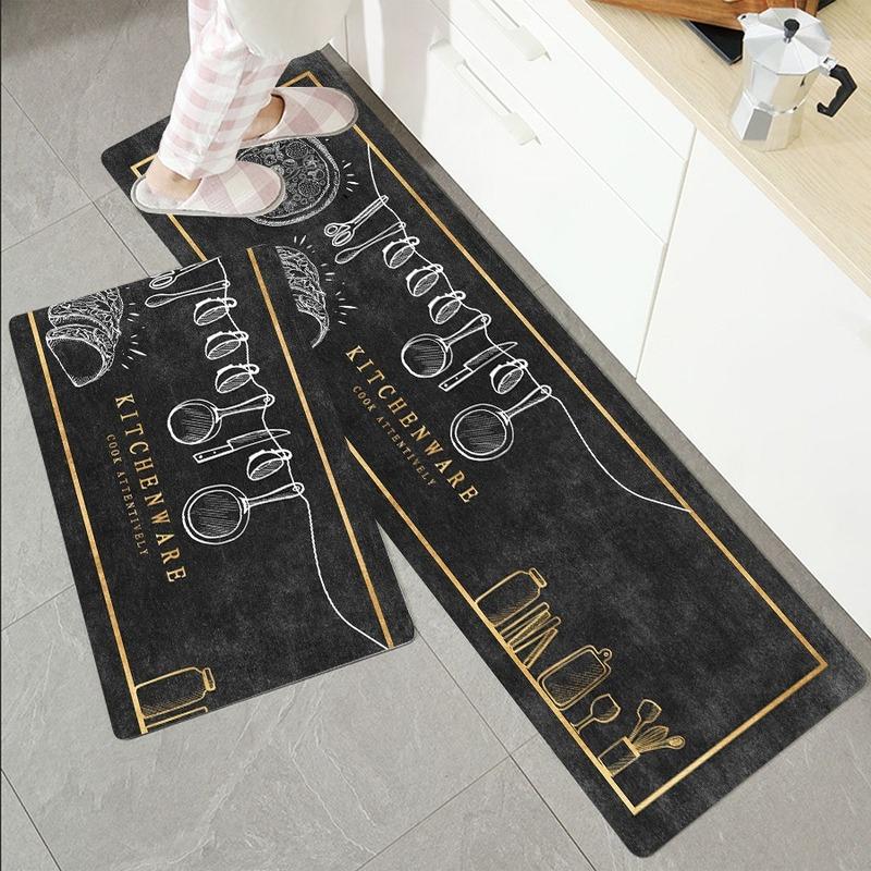 Kitchen Floor Mat Non Slip Carpets Washable Entrance Door Mat Bathroom Laundry Room Carpet Home Balcony Living Room Bedroom Long Rugs