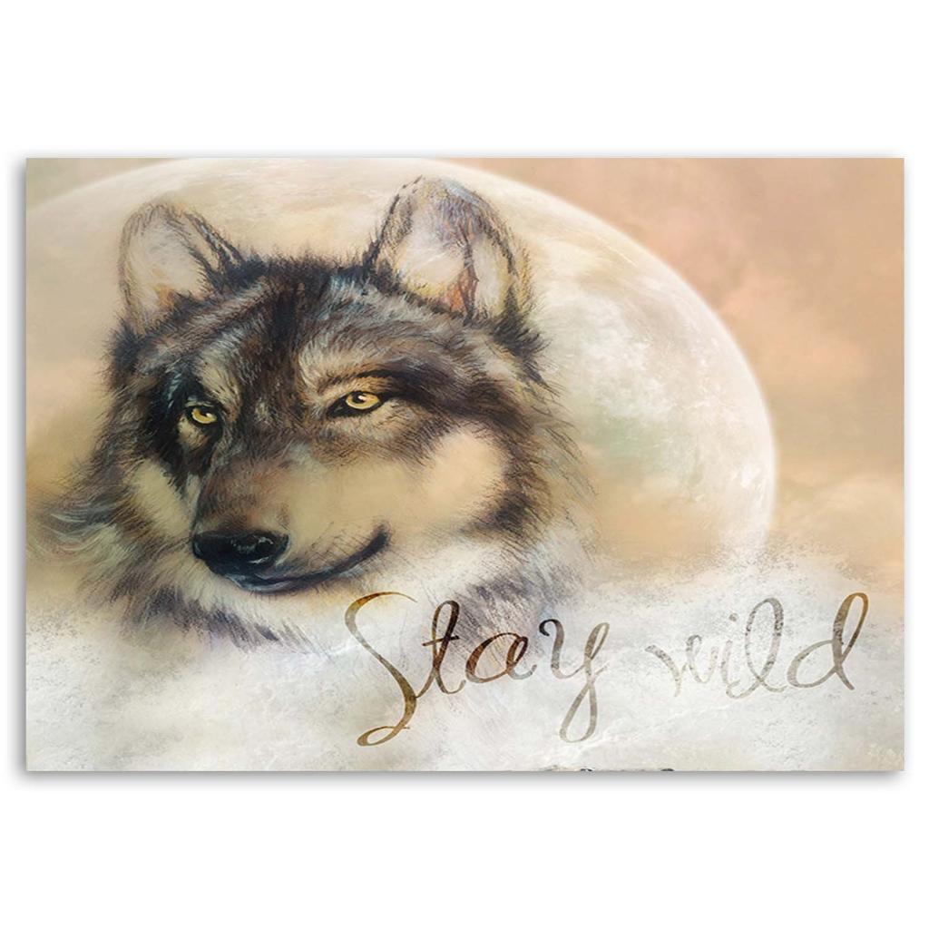 Canvas Print, Wolf Animals Stay Wild