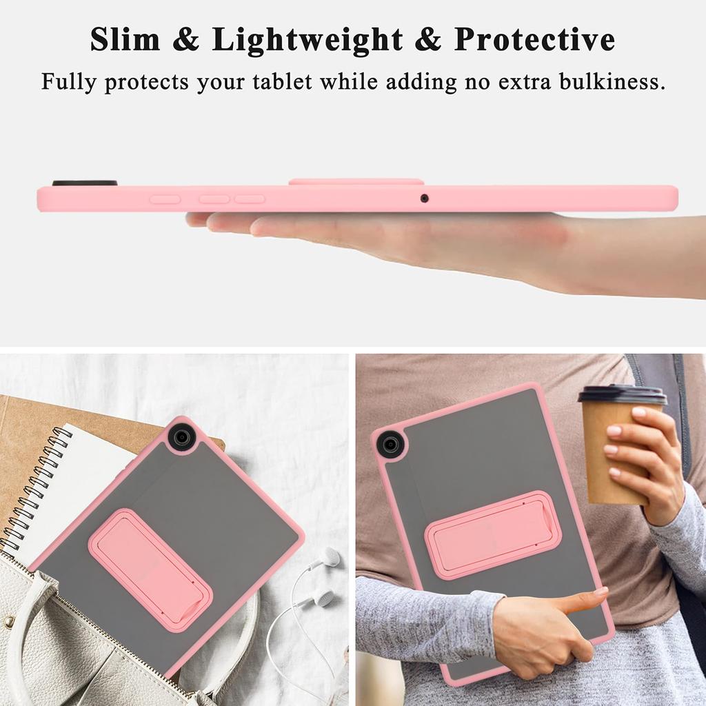 For Samsung Galaxy Tab A9+ Case with Kickstand TPU+PC Skin-Touch Tablet Cover