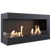 Wall Mounted Bioethanol Fireplace 900 TÜV Left-sided with Glazing