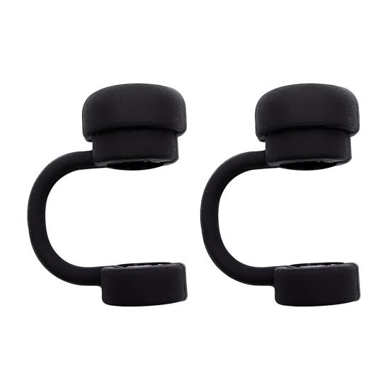 2шт сплошной цвет соломенный чехол многоразовый силиконовый без BPA пищевой пыленепроницаемый без пролития