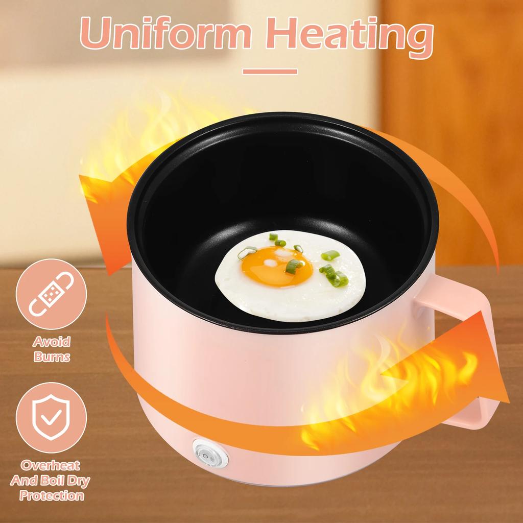 Мини электрическая рисоварка с антипригарным покрытием многофункциональная электрическая машина для быстрого приготовления пищи с пароваркой для 1-2 человек для дома в общежитии с вилкой UK