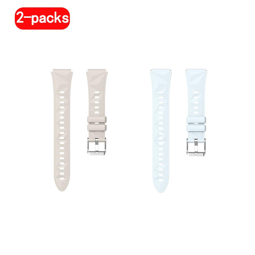 2 шт. - 18 мм Подходит для Huawei Watch GT5/GT5 Pro/GT4 Женский силиконовый ремешок для смарт-часов с игольчатой пряжкой