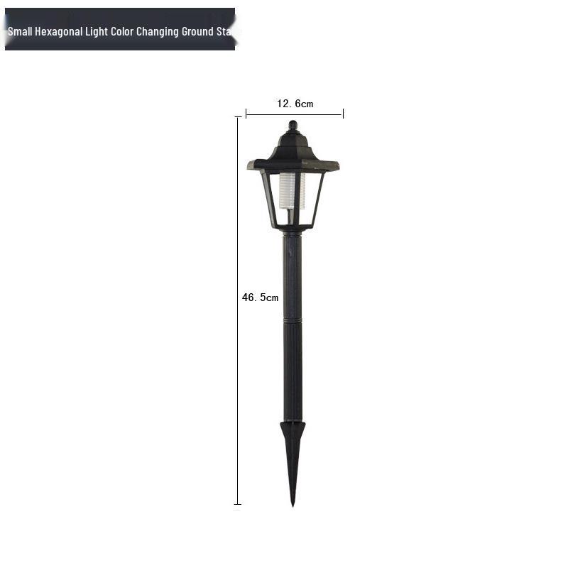 Шестигранный солнечный садовый газонный светильник и настенный фонарь