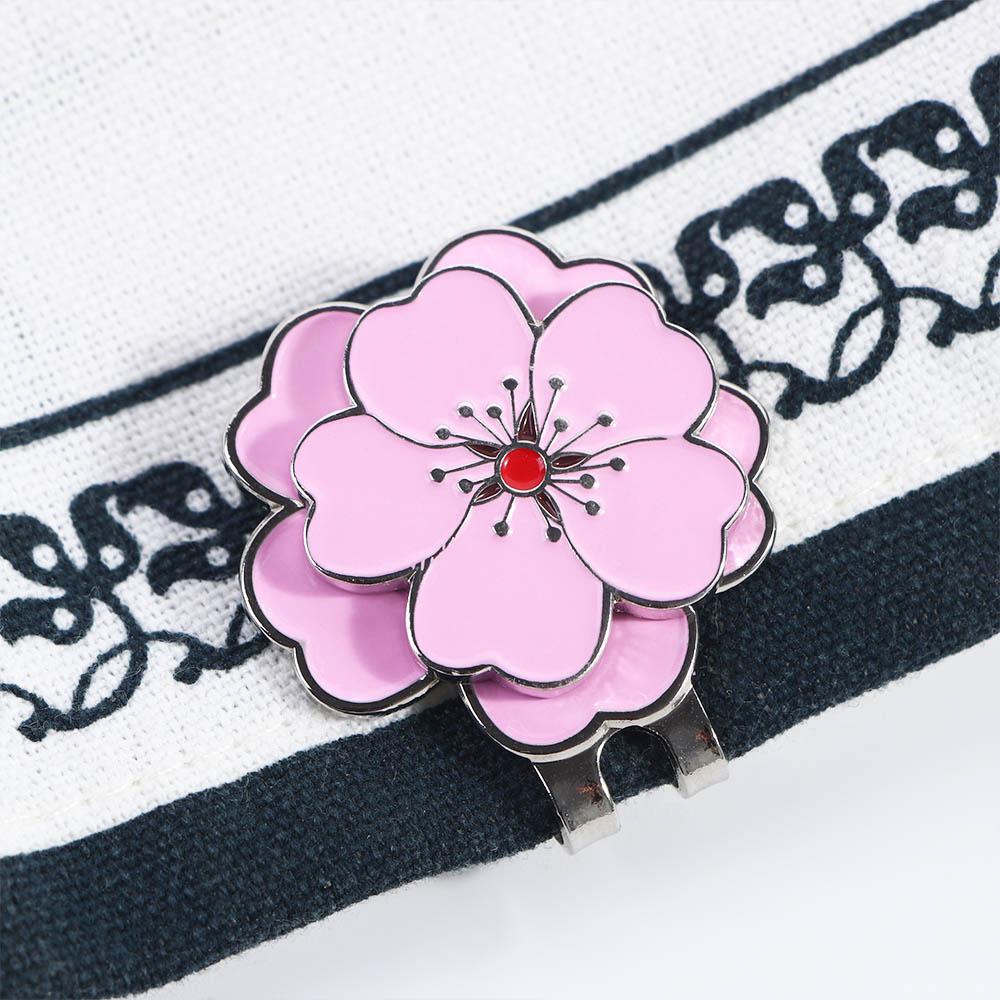 Magnetic Aiming Tool Pink Flower Golf Hat Clip Hat Marker Ball Position Mark Golf Putting Alignment