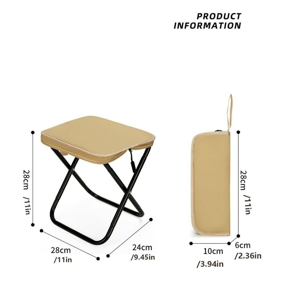 Ultra-light Folding Stool Oxford Cloth Outdoor Picnic Bench Portable Zipper Campstool  Train